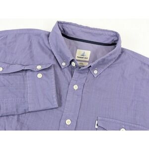 Johnnie O Shirt Purple Mens‎ LG Long Sleeve Casual Hangin Out